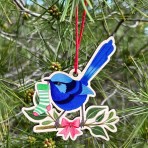 Wooden Christmas Decoration | Splendid Fairy Wren